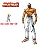  beard capoeira facial_hair fatal_fury game garou_densetsu king_of_fighters male male_focus man muscle mustache neo_geo richard_meyer richard_myer shirtless snk 