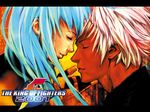  1boy 1girl blue_hair couple k&#039; k' king_of_fighters kula_diamond love snk 
