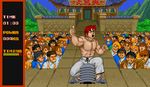  80s bonus cap capcom game karate lowres martial_arts oldschool quote red_hair ryu ryuu_(street_fighter) screencap shirtless street_fighter street_fighter_1 thumbs_up 