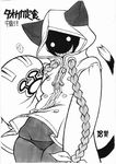  blazblue braids cat_ears cat_tail hood hoodie monochrome safe sketch taokaka 