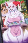  anthro apron canid canine clothing cookie female food fox furry hi_res holidays kumiho_(purplelemons) mammal purplelemons satomi_(purplelemons) 