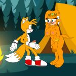  &lt;3 &lt;3_eyes aged_up anthro blush breasts butt canid canine curious duo echidna female fox genitals male male/female mammal miles_prower monotreme nipples nude penis sega sonic_adventure sonic_the_hedgehog_(series) tikal_the_echidna 