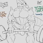  aggron anthro balls barbell big_balls big_penis deadlift dialogue erection exercise eyes_closed generation_3_pokemon genitals hi_res horn humanoid_genitalia humanoid_penis male muscular muscular_anthro muscular_male nintendo nsfw_def nude offscreen_character pecs penis pokemon pokemon_(species) sketch solo vein veiny_arms veiny_penis weightlifting workout 