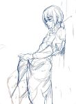  1girl blush daisx_(dais0115) full_body gabi_braun non-web_source shingeki_no_kyojin sketch skirt solo standing 