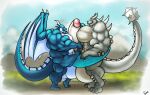  abs anthro artist_name balls barazoku biceps big_balls big_muscles big_penis blue_eyes digital_media_(artwork) digitigrade dominant dragon drakon duo erection frottage genitals grey_body grin handjob happy hi_res huge_balls huge_muscles huge_penis humanoid_genitalia humanoid_penis hyper hyper_balls hyper_genitalia hyper_muscles hyper_penis kardukk kobold looking_at_another male male/male masturbation mountain multi_arm multi_genitalia multi_limb multi_penis multicolored_body muscular muscular_anthro muscular_male nude paws pecs penile penis reptile scalie sex shaded signature simple_background size_difference smile spikes standing teasing tongue tongue_out two_tone_body two_tone_tail uniparasite white_body 