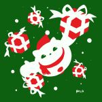  anthro bandai_namco bear christmas christmas_clothing christmas_headwear clothing digimon digimon_(species) frigimon gift giftbox hat headgear headwear hi_res holidays irasadesu mammal minimalist santa_hat snowman solo white_body 