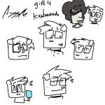  afro anthro ayyyple bear bovid caprine cubic dessert duo e621 eyewear food glasses ice_cream jon(ayyyple) male male/male mammal sam_(kentaro_mide) sheep 