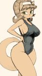 accessory anthro black_hair breasts clothing colored_sketch domestic_cat felid feline felis female green_eyes hair hand_on_hip headband hi_res kitty_katswell looking_at_viewer mammal nickelodeon one-piece_swimsuit portrait side_boob sketch solo standing swimwear t.u.f.f._puppy thick_thighs three-quarter_portrait three-quarter_view wide_hips yuta_agc 