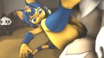  16:9 3d_(artwork) 3d_background animal_crossing ankha_(animal_crossing) anthro canid canine digital_media_(artwork) domestic_cat duo egyptian felid feline felis female fur generation_7_pokemon hair hi_res lycanroc male male/female mammal midday_lycanroc nintendo open_mouth orangeflyingfox penetration pokemon pokemon_(species) sex smile vaginal vaginal_penetration video_games widescreen yellow_body yellow_fur 