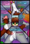  after_sex ailurid anthro bodily_fluids canid canine canis comic cowgirl_position cum cum_inside dialogue dream_mirage duo fellatio female flat_chested foot_fetish foot_play footjob fox from_front_position genital_fluids genitals hi_res hybrid kayla_kitsune male male/female mammal on_bottom on_top oral paws penile pussy pussy_juice red_panda riding sex teenager text wolf young 