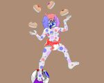 balancing ball clown dessert diaper feet food hi_res juggling pie tongue 