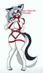  absurd_res anthro big_breasts blush breasts english_text female fluffy fluffy_tail helluva_boss hi_res loona loona_(helluva_boss) nude pace-maker ribbons small_waist solo text thick_thighs tomboy tsundere wide_hips 