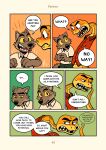  anthro canid canine canis comic dreamworks duo english_text feral happy hi_res male mammal mr._snake_(the_bad_guys) mr._wolf_(the_bad_guys) reptile saran_kit scalie snake speech_bubble text the_bad_guys wolf 
