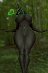  &lt;3 anthro anthrofied areola arthropod black_body black_scales changeling featureless_crotch friendship_is_magic green_eyes green_hair hair hasbro hi_res horn my_little_pony nipples queen_chrysalis_(mlp) scales solo xlkev 