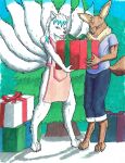  alolan_form alolan_ninetales anthro box canid canine christmas container duo eevee female fullcolor generation_1_pokemon gift hi_res holidays male male/female mammal nintendo nyghtmar3 plant pokemon pokemon_(species) pokemorph regional_form_(pokemon) serenity traditionalart tree william_(disambiguation) 