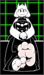  3_toes anthro barefoot big_breasts black_border bodily_fluids border boss_monster bovid breasts caprine clothed clothing dondon eyelashes feet female foot_fetish foot_focus hindpaw looking_at_viewer mammal mature_anthro mature_female paws plantigrade smelly smelly_feet smile soles solo sweat sweaty_feet toes toriel undertale undertale_(series) video_games 
