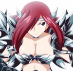  1girl armor breasts erza_scarlet fairy_tail female long_hair looking_at_viewer red_hair scarlet_hair solo titania very_long_hair 