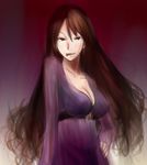  breasts brown_hair cleavage long_hair mugino_shizuri to_aru_kagaku_no_railgun to_aru_majutsu_no_index tongue 