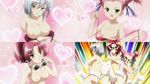  bikini_top breasts butterfly_mask fundoshi heart horse japanese_clothes kayuu koihime_musou kousonsan kyocho large_breasts mask multiple_girls nipples one_eye_closed pink_hair screencap shin_koihime_musou silver_hair sparkle stitched sumo sunglasses third-party_edit topless undressing 