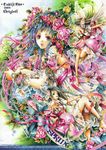  butterfly fairy flower gem highres jewelry jewels lace multicolored_eyes nao_tsukiji ribbon rose roses seasons spring tukiji_nao wings 
