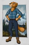  anthro bird_dog canid canine canis clothed clothing domestic_dog golden_retriever hi_res hunting_dog male mammal marsminer retriever solo 