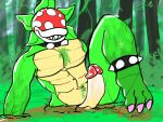  collar dirty elemental_creature feet flora_fauna foilage fungus genitals hi_res legs_up long_penis male mario_bros muscular muscular_male mushroom nintendo penis piranha_plant plant plantera_(plantera) pubes roots sharp_teeth sirbossy1 solo teeth vein veiny_penis 