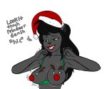  2022 6:5 anthro big_breasts bouncing_breasts breasts callmewritefag christmas christmas_clothing christmas_headwear clothing colored colored_sketch dialogue digital_drawing_(artwork) digital_media_(artwork) domestic_cat drunk english_text fan_character felid feline felis female fur hair hanna-barbera hat headgear headwear hi_res holidays kassi_guar_(callmewritefag) mammal mature_anthro mature_female santa_hat simple_background sketch smile solo substance_intoxication swat_kats text 