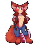  2022 absurd_res anthro areola belly belt blizzard_entertainment blush blush_lines bottomwear bottomwear_down breasts canid canine cheek_tuft clothed clothed/nude clothing clothing_lift ear_tuft facial_tuft female fluffy fluffy_tail fox fur genitals harald_horfager hi_res mammal multicolored_body multicolored_fur narrowed_eyes navel nipples nude open_clothing open_shirt open_topwear pants pants_down partially_clothed paws piercing pussy raised_clothing raised_shirt raised_topwear red_body red_fox red_fur salri_(character) shirt shirt_lift small_breasts snout solo tail_tuft topwear tuft two_tone_body two_tone_fur undressing video_games vulpera warcraft wraps 