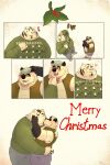  2022 absurd_res anthro bear belly big_belly blush clothing comic duo embrace giant_panda hat headgear headwear hi_res hug kissing male male/male mammal overweight overweight_male sato_afroleone sweater topwear 