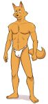  anthro asian_clothing barefoot bulge canid canine clothed clothing east_asian_clothing feet fox fundoshi fundoshi_only fur japanese_clothing male mammal open_mouth orange_body orange_fur shadow simple_background smile solo thegreatmatsutzu topless underwear underwear_only whiskers white_background white_clothing white_fundoshi white_underwear 