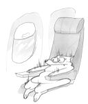  aircraft airplane anthro chair cloud female furniture hi_res monochrome pressure sitting solo twistcmyk window 