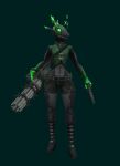  3d_(artwork) 5_fingers alternate_form android animated anthro belt belt_buckle big_butt boots bottomwear butt clothing digital_media_(artwork) dtstat feet female fin fingers footwear gatling_gun green_eyes gun handgun hologram knee_boots knee_highs legwear low_poly machine machine_gun minigun pistol ranged_weapon robot rotating sharp_teeth short_playtime shorts slayers_x:_terminal_aftermath:_vengance_of_the_slayer solo teeth toes topwear turntable_(animation) veka_sendenhorst vest volker_synthetic weapon wide_hips 