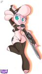  absurd_res aer0_zer0 anthro anthrofied bikini bovid breasts caprine clothing eyelashes female hi_res holding_object holding_sword holding_weapon legwear mammal melee_weapon pom_(tfh) sheep solo swimwear sword them&#039;s_fightin&#039;_herds thigh_highs weapon wide_hips 