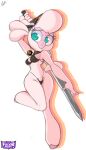 absurd_res aer0_zer0 anthro anthrofied bikini bovid breasts caprine clothing eyelashes female hi_res holding_object holding_sword holding_weapon legwear mammal melee_weapon pom_(tfh) sheep solo swimwear sword them&#039;s_fightin&#039;_herds thigh_highs weapon wide_hips 