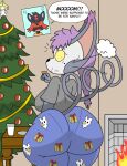  angry anthro beauty_mark big_breasts big_butt bodily_fluids braided_hair breasts butt caught christmas christmas_tree clothing cookie delibird duo felid feline felis female fire fireplace food furniture generation_2_pokemon generation_3_pokemon generation_4_pokemon generation_7_pokemon glass hair hashidoodle holidays huge_breasts huge_butt jirachi legendary_pokemon litten male mammal mature_anthro mature_female milk mother mouth_full nintendo pajamas panty_lines parent parent_and_child plant plate pokemon pokemon_(species) purple_hair purugly speech_bubble surprise surprised_expression sweat table text tree yellow_eyes young 