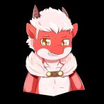  1:1 anthro black_background brown_horn bust_portrait dragon glistening glistening_eyes grin hair hi_res horn kewkungzn looking_at_viewer male orange_eyes portrait red_body sharp_teeth short_hair simple_background smile solo teeth unsigned white_body white_hair 