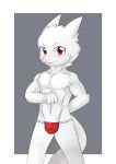  absurd_res anthro border bulge cheek_tuft closed_smile clothed clothing dragon facial_tuft fur furred_dragon glistening glistening_eyes grey_background head_tuft hi_res horn jockstrap kewkungzn looking_at_viewer male monmon20028 mouth_closed portrait red_clothing red_eyes red_jockstrap red_underwear simple_background slight_smile solo standing three-quarter_portrait topless tuft underwear unsigned white_body white_border white_fur white_horn young 