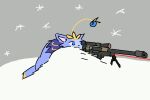  animated domestic_cat felid feline felis female feral gun league_of_legends mammal ranged_weapon riot_games shooting snow solo weapon yuumi_(lol) yuumisocute 