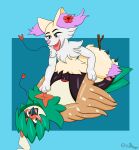  absurd_res balls_deep blush braixen butt butt_grab cowgirl_position decidueye duo female feral flower from_front_position generation_6_pokemon generation_7_pokemon genitals hand_on_butt hi_res male male/female nintendo on_bottom on_top ori-doggo paws penetration penis plant pokemon pokemon_(species) sex stick tapering_penis tongue tongue_out 