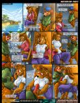 2022 age_difference anthro balls bear blush breasts brown_body brown_fur clothing comic disney duo english_text female fur genitals hi_res kit_cloudkicker kitsune_youkai larger_female male male/female mammal mature_anthro mature_female older_female penis rebecca_cunningham size_difference smaller_male speech_bubble talespin text thought_bubble undressing younger_male 