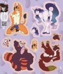  ailurid asinus canid canine canis coyote donkey equid equine genitals group horn lgbt_pride male male/male mammal naoto penis penis_size_difference red_panda sticker stickers unicorn vein veiny_penis 