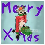  absurd_res andromorph anthro clothing deer girly hi_res intersex legwear male mammal solo suggestive sweater sweater_vest thigh_highs tongue tongue_out topwear undythebadger unnamed_character vest 