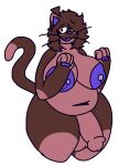  anthro balls belly big_balls big_belly big_breasts big_penis breasts brown_body brown_fur domestic_cat ear_piercing felid feline felis fur genitals mammal nipple_piercing nipples pawpads penis piercing purple_nipples purple_pawpads solo thick_thighs trans_(lore) trans_woman_(lore) 