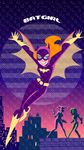  3girls barbara_gordon batgirl batman_(series) blue_eyes bodysuit cape dc_comics female harley_quinn hat jester_cap long_hair multiple_girls nitlo orange_hair poison_ivy skin_tight smile spandex 