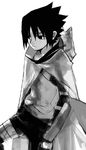  1boy anbu artist_request lowres male_focus monochrome naruto solo uchiha_sasuke white_background 