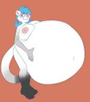  alexis_(xausr32) anthro belly belly_inflation big_belly domestic_ferret hi_res hyper hyper_belly inflation liquid_inflation mammal mustelid musteline nude pinup pose presenting_belly solo swollen_breasts true_musteline weasel xchiseaxmargaritax 