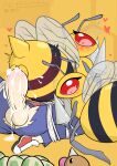  anthro arthropod beedrill bodily_fluids cum cum_inside defunctumbra female generation_1_pokemon genital_fluids group hi_res interspecies male nintendo pokemon pokemon_(species) pokephilia trio 