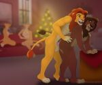  anal anthro christmas digital_media_(artwork) disney felid feline festive furry hi_res holidays invalid_tag kovu lion male male/male mammal pantherine sex simba the_lion_king 