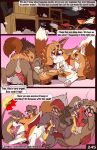  &lt;3 &lt;3_eyes 2022 amber_(fuf) anthro balls bodily_fluids canid canine comic cum cum_in_ass cum_in_pussy cum_inside elliot_(fuf) english_text eyes_closed felid female female_penetrated fennec fox fuf gangbang genital_fluids genitals group group_sex hi_res knot licking long_tongue male male/female male/male male_penetrated male_penetrating male_penetrating_female male_penetrating_male mammal oral pawpads penetration penile penis penis_lick pink_pawpads precum sex tail_tuft text tongue tongue_out tuft 