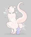  anthro anus bodily_fluids bughxgs butt cute_fangs dildo dildo_insertion drooling female genitals glistening grey_background hi_res horn kobold looking_pleasured masturbation milk_(bughxgs) penetration pink_body pussy reptile riding riding_dildo riding_toy saliva scalie sex_toy sex_toy_insertion simple_background slim small_waist solo sweat vaginal vaginal_penetration white_body 